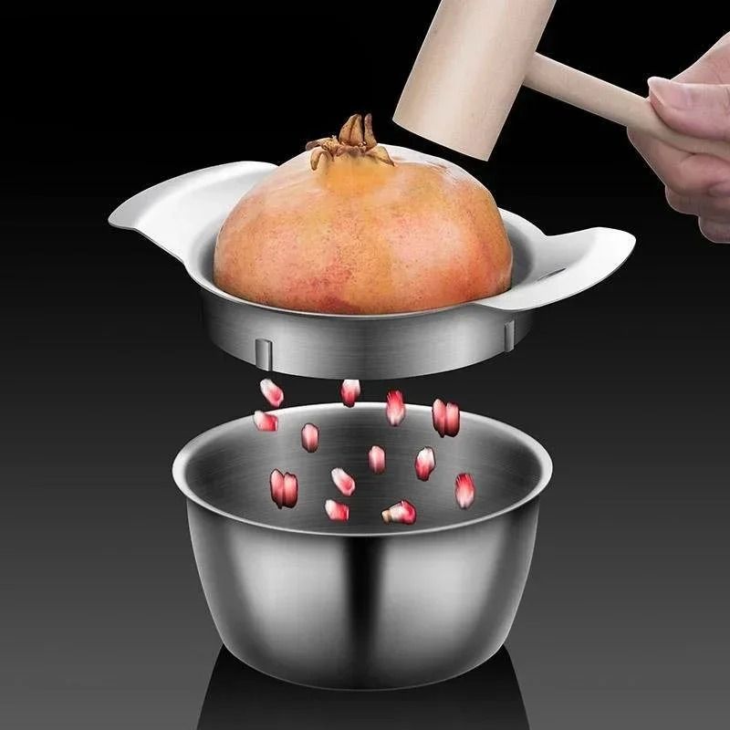 Premium Stainless Steel Pomegranate Seed Extractor & Opener Set