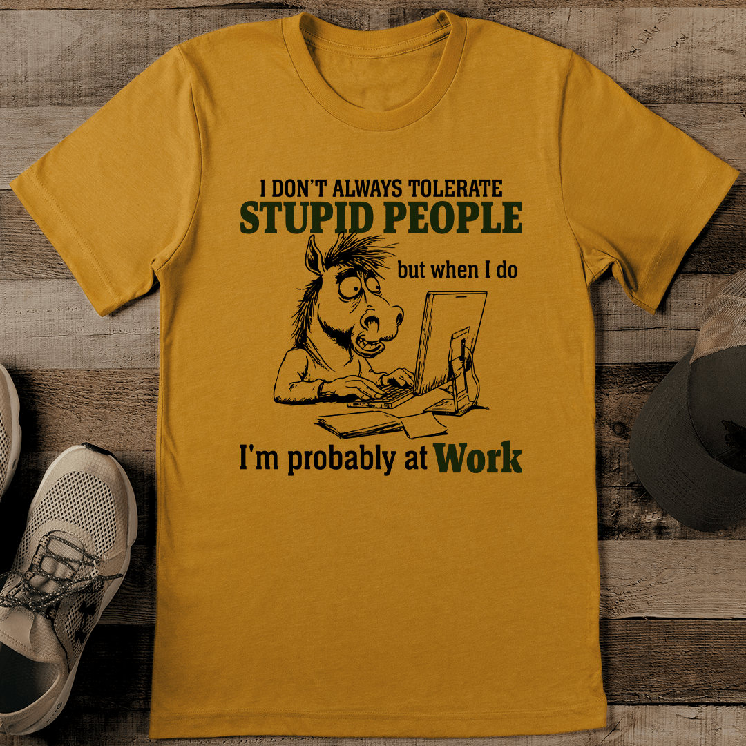 I Don't Always Tolerate Stupid People Tee