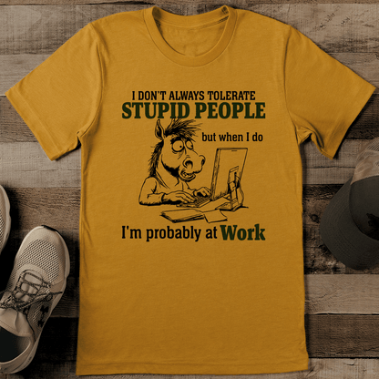 I Don't Always Tolerate Stupid People Tee