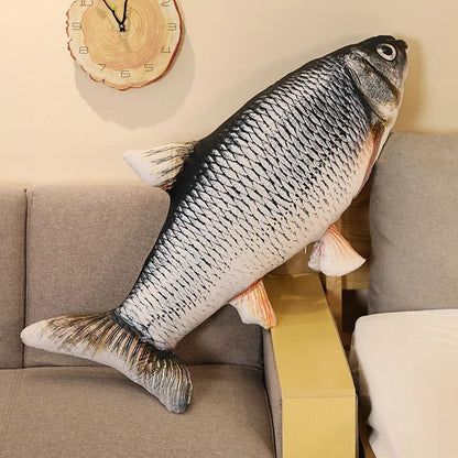 Realistic Grassfish Plush Pillow - 16"/24" Soft Stuffed Toy