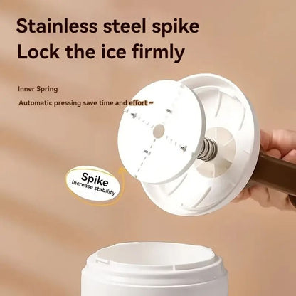 Mini Portable Ice Shaver  Shaved Ice Machine Handheld Ice Crusher With Ice Cube Molds 1