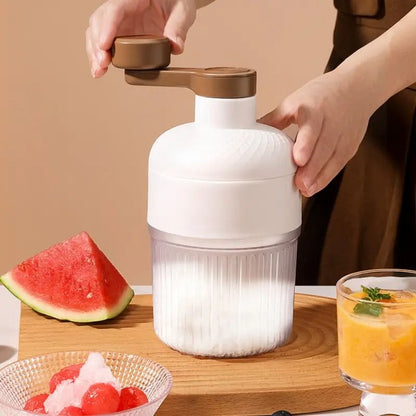 Mini Portable Ice Shaver  Shaved Ice Machine Handheld Ice Crusher With Ice Cube Molds 4