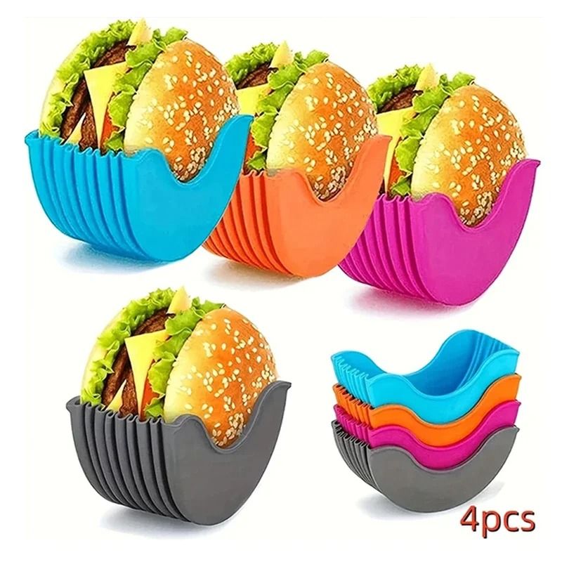 Silicone burger holders set
