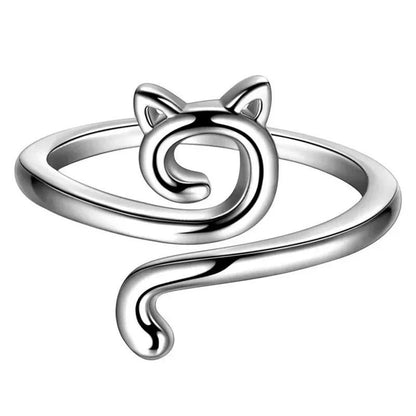 Cute Adjustable Cat Crochet Ring  Yarn Guide Finger Holder For Knitting  Crochet 7