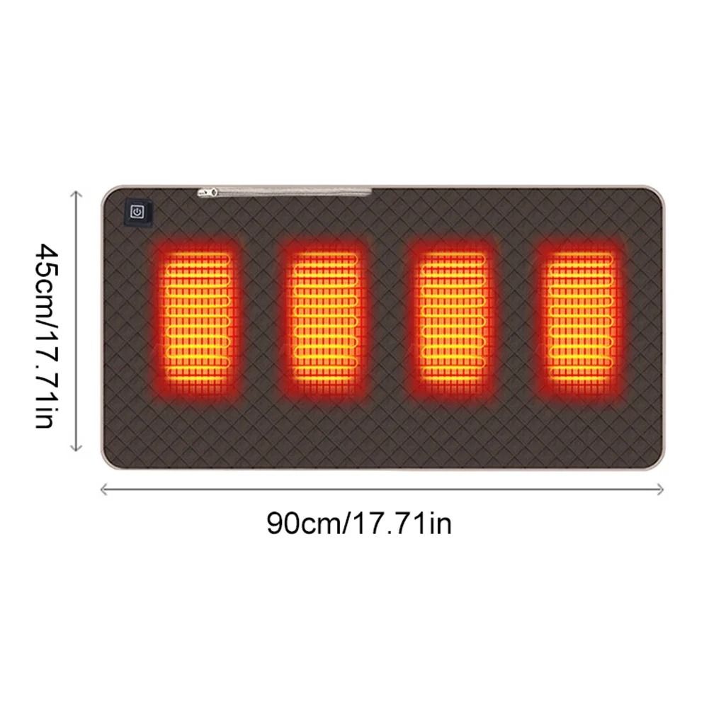 Multifunctional heated mat for yoga and camping