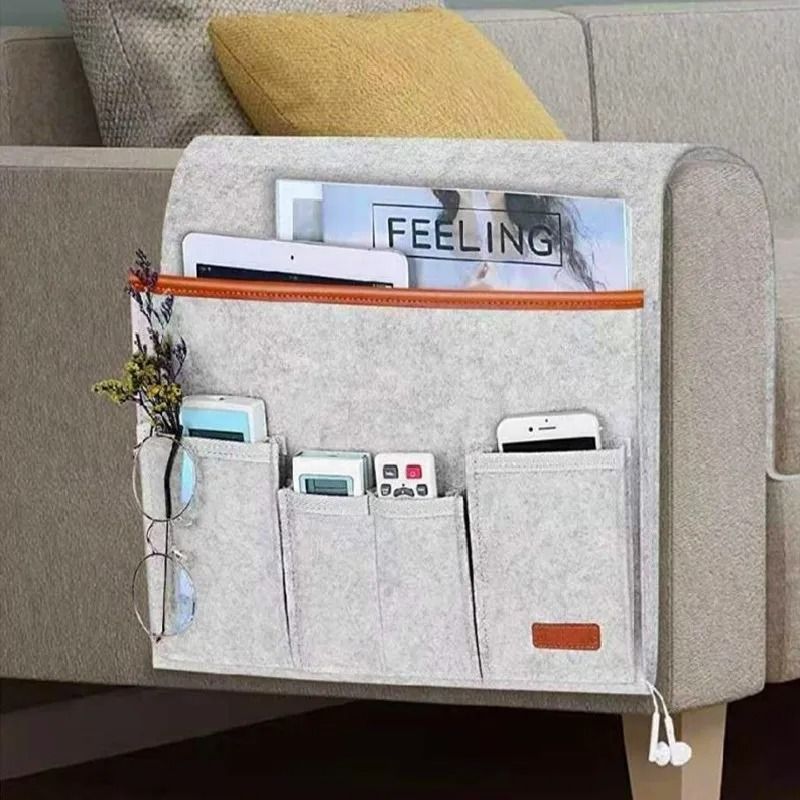 Sofa armrest storage bag