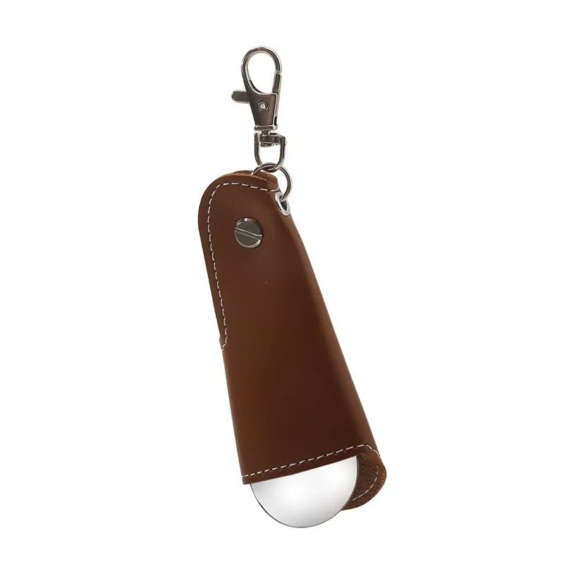 Leather handle shoe horn