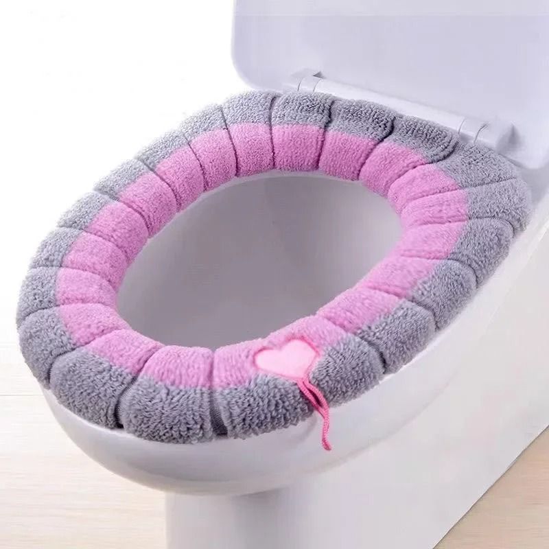 Thick Plush Toilet Cover with Handle