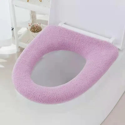 Knitted toilet seat cover