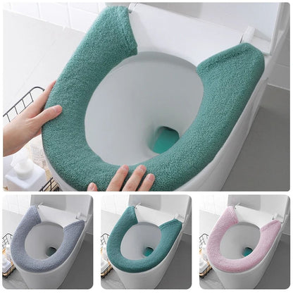 Soft Washable Thick Toilet Seat Cover  Warm  Universal Fit 5