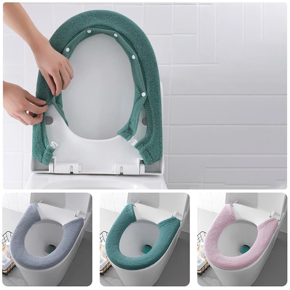 Soft Washable Thick Toilet Seat Cover  Warm  Universal Fit 6