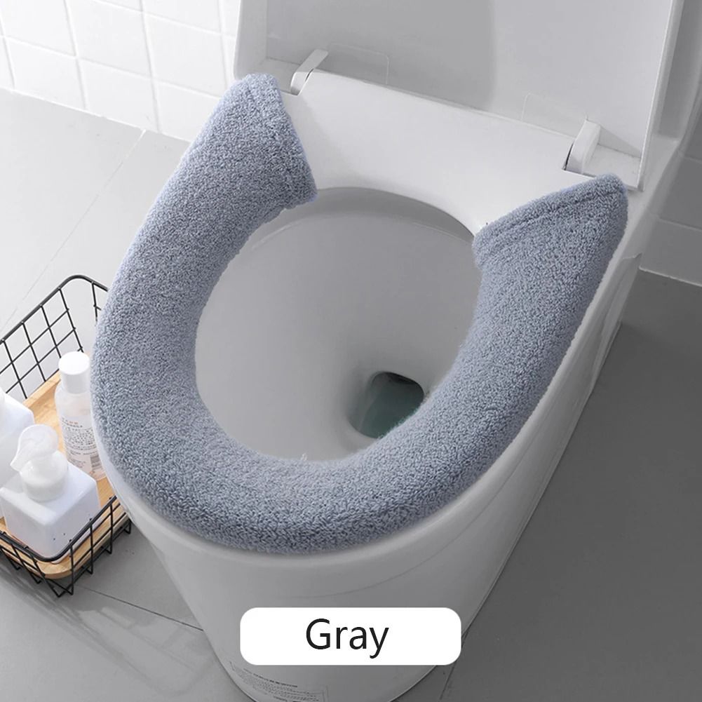 Soft Washable Thick Toilet Seat Cover  Warm  Universal Fit 7