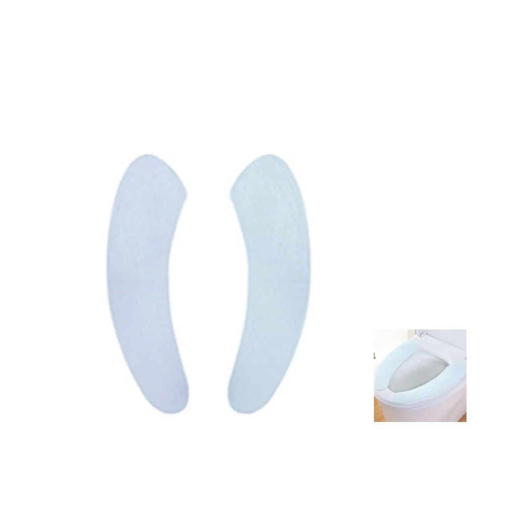 Washable Soft Toilet Seat Cover  Plush Warm  Sticky Pad 4