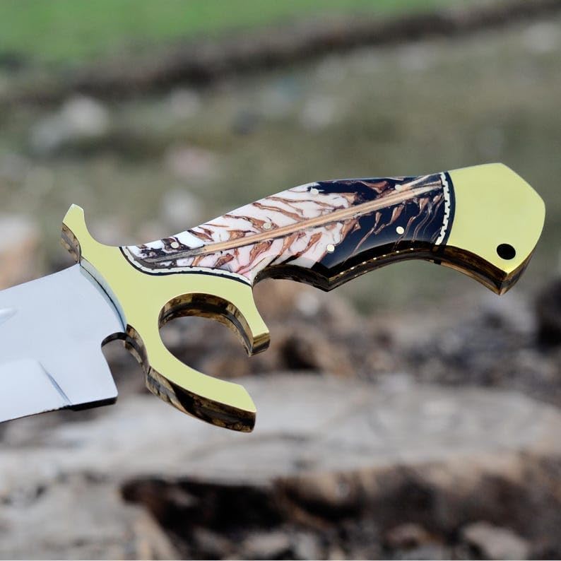 ALFARI 18 Inches D2 Bowie Knife Large Crocodile Dundee Bowie Knife Fixed Blade Hunting Knife With L 1