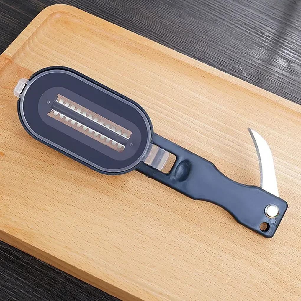 Fish scale remover brush