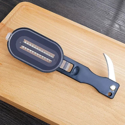 Fish scale remover brush