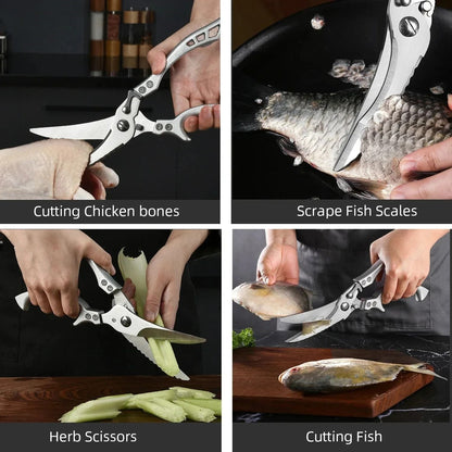 HeavyDuty Kitchen Shears For Meat Fish  Poultry 2
