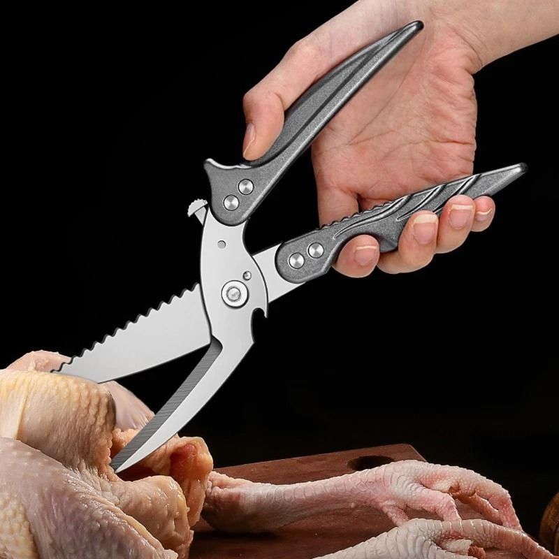 HeavyDuty Stainless Steel Kitchen Fish Scissors  Multifunctional Detachable Shears 1