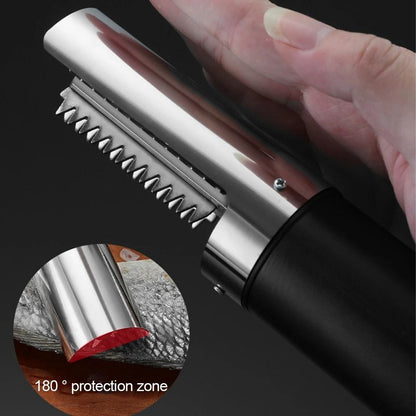 Fish scaler cleaner brush