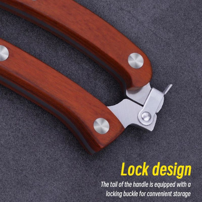 Premium Stainless Steel Kitchen Scissors With Wooden Handles  Multifunctional Bone  Fish Cutting To 4