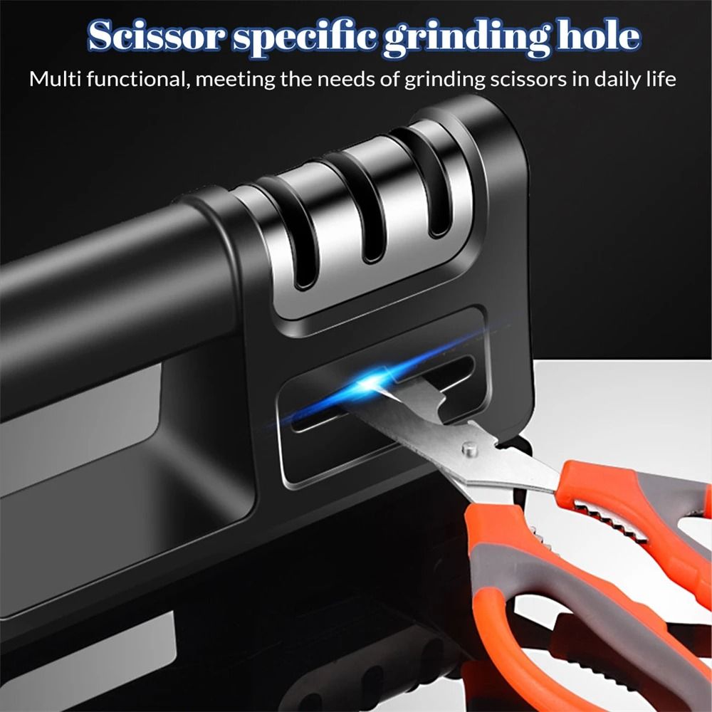 Adjustable kitchen knife sharpener tool