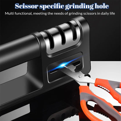 Adjustable kitchen knife sharpener tool