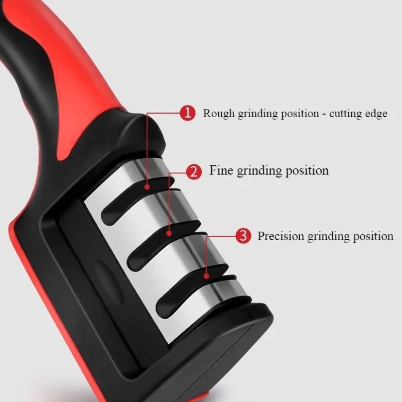 Multifunctional Knife Sharpener  3  4 Segment Handheld Stone For Fast Kitchen Sharpening 5