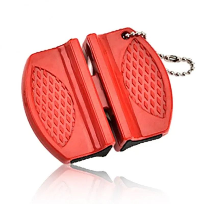 Portable 2Stage Handheld Knife Sharpener  MultiFunction Tool With NonSlip Base For Kitchen  Camping 7