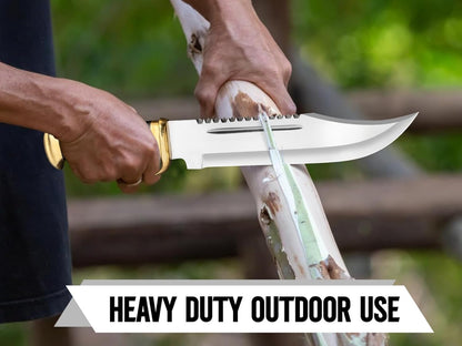 ALFARI 18 Inches D2 Bowie Knife Large Crocodile Dundee Bowie Knife Fixed Blade Hunting Knife With S 5