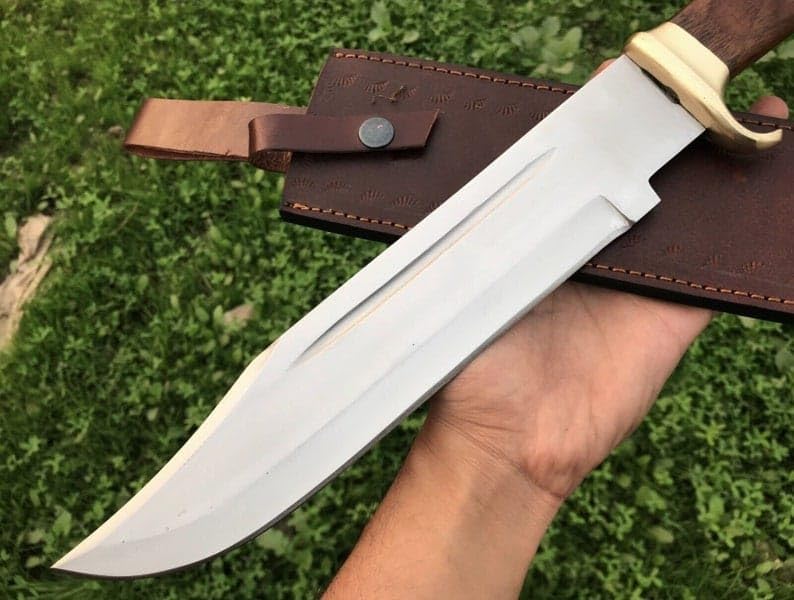 ALFARI 18 Inches D2 Bowie Knife Large Crocodile Dundee Bowie Knife Fixed Blade Hunting Knife With S 1