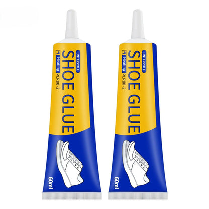 Transparent shoe glue for seamless repair