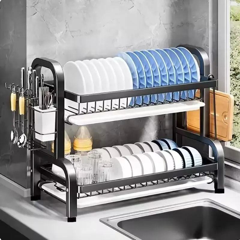 Adjustable kitchen dish organizer
