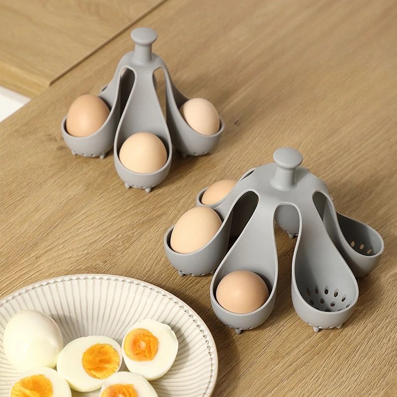 Silicone Egg Boiler Tray – 4/6 Holes Steamed Egg Cooker for Pressure Cookers