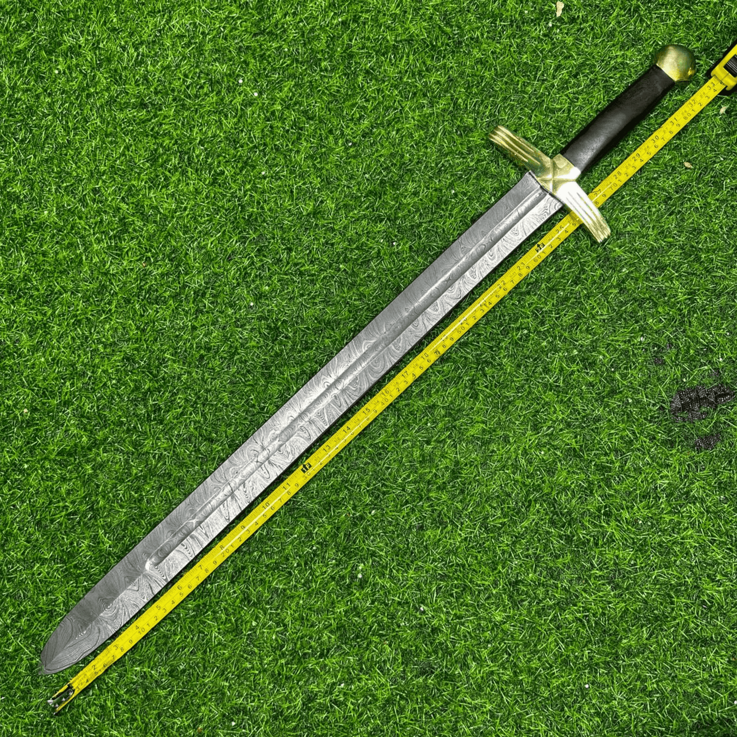 Handmade Damascus Steel Combat Sword  33 DoubleEdge Sword 1