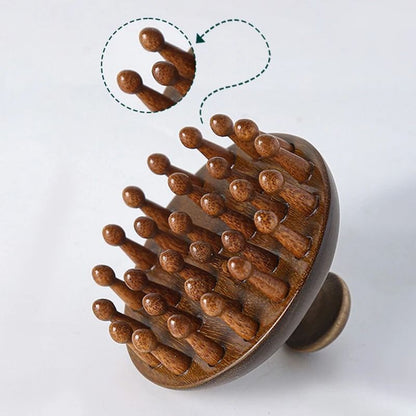 Premium MultiFunctional Wood Massage Comb  Natural Sandalwood Scalp Head Massager For Relaxation An 4