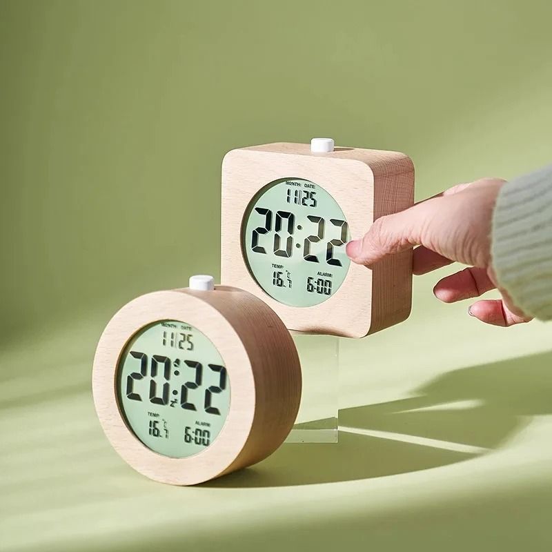 Premium Wooden Alarm Clock