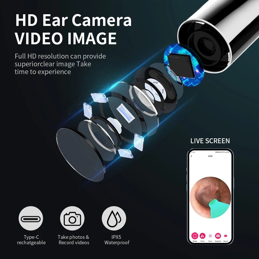 Rechargeable Earwax Remover with Camera