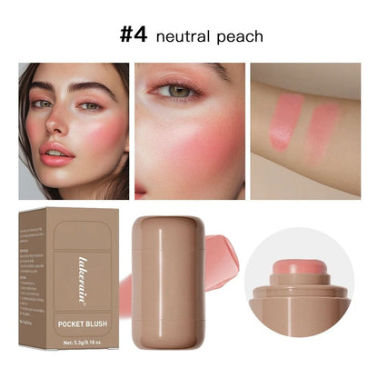 3in1 Blush Stick Moisturizing Lip Gloss Face Rouge And Facial Cheek Stick 9