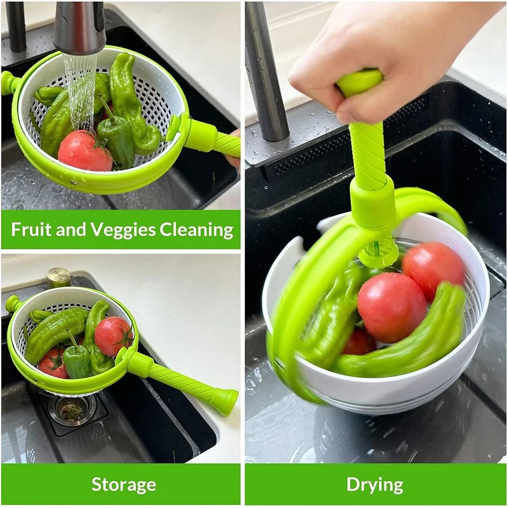 2in1 Salad Spinner And Vegetable Washer  Large Capacity Lettuce Dryer For Effortless Salad Preparat 6