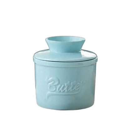 Ceramic Butter Dish With Lid  Airtight Butter Keeper For Countertop  Glossy Finish Butter Bell Croc 6