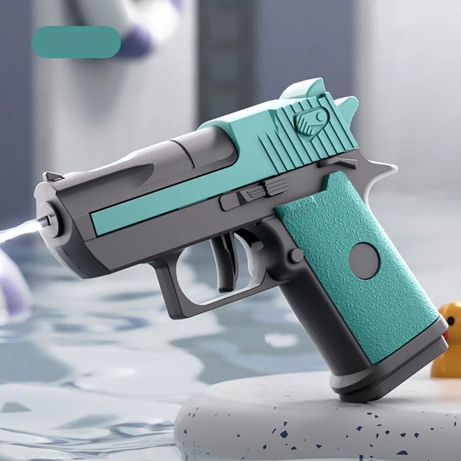 Mini Desert Eagle Water Gun  Mechanical Continuous Firing Summer Toy For Kids 7