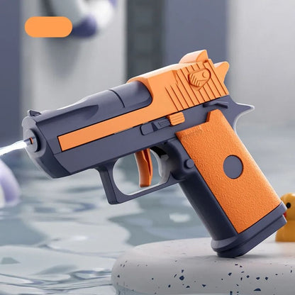 Mini Desert Eagle Water Gun – Mechanical Continuous Firing Summer Toy for Kids