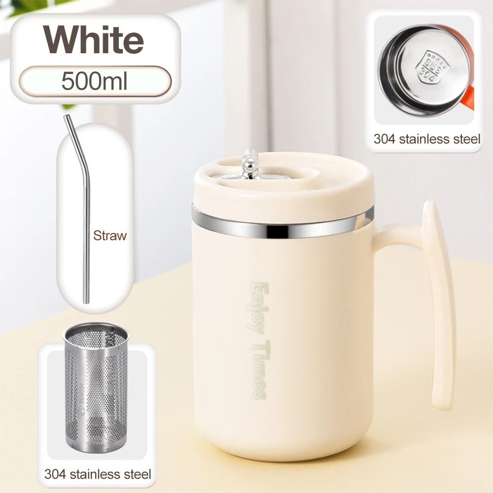 500ML Stainless Steel Tea Infuser Mug With Lid  Ideal For Office And Travel 7