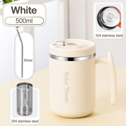500ML Stainless Steel Tea Infuser Mug With Lid  Ideal For Office And Travel 7