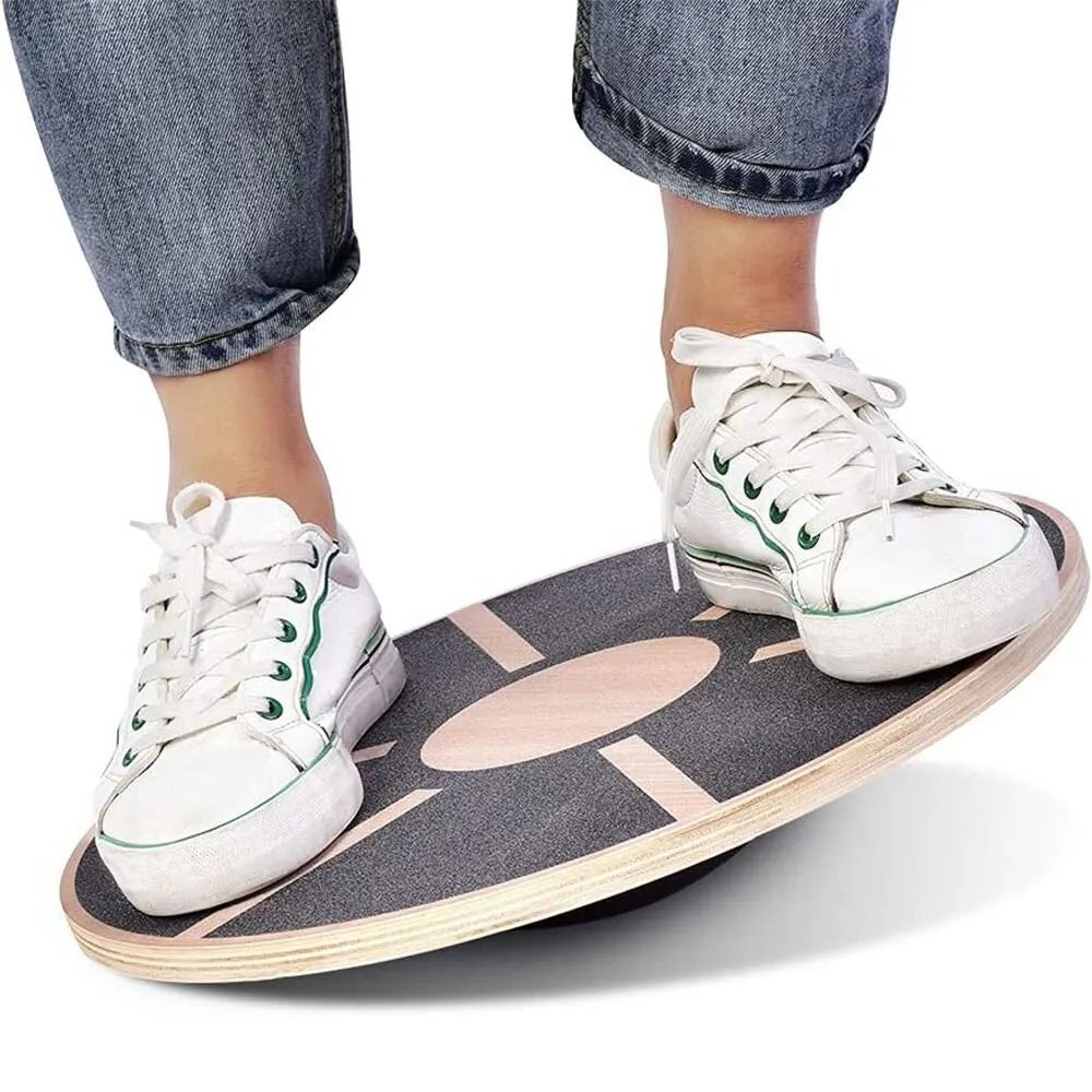 Premium Wooden Wobble Balance Board  NonSlip Yoga Waist Twisting Fitness Equipment 1
