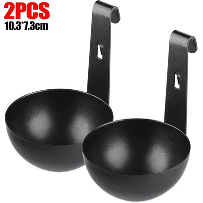 Premium Stainless Steel Nonstick Egg Poacher With Hanger Hook  Fast Kitchen Cooking Steaming Gadget 5