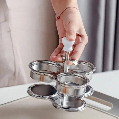 Premium Stainless Steel Non-Stick Egg Poacher Pan – 3-Cup Egg Cooker with Steaming Cups