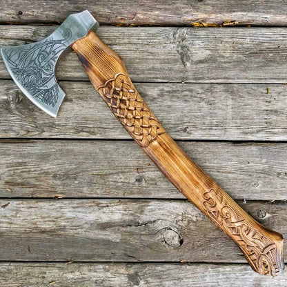 Custom handmade 19" viking throwing axe