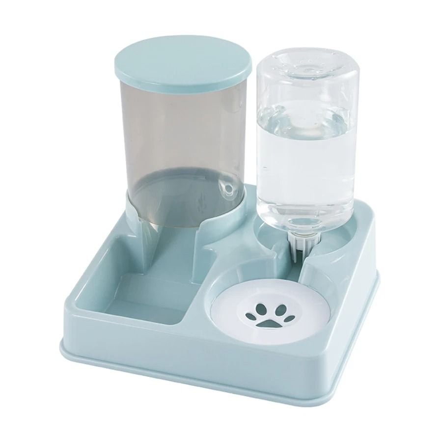 Cat Feeder with Water Dispenser Combo