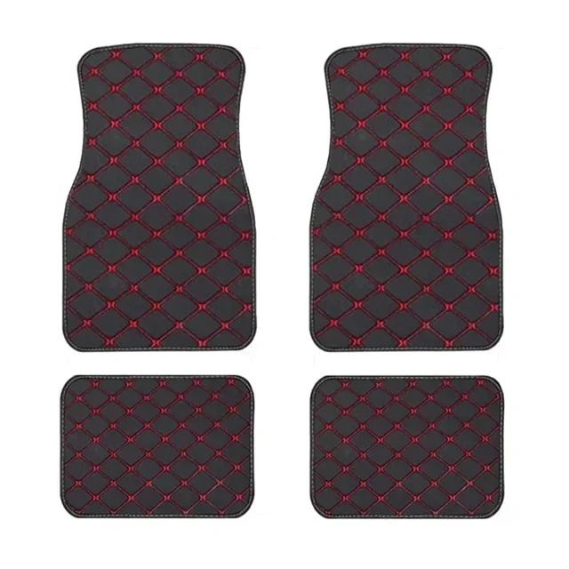 4PCS Universal PU Leather Waterproof Car Floor Mats  AllWeather Auto Foot Pad Protector Carpet For  6